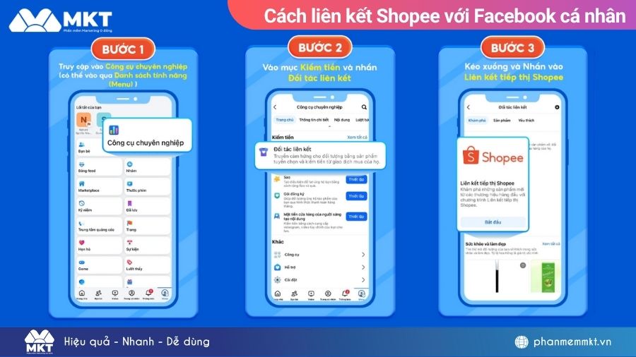Cách liên kết Shopee với Facebook cá nhân