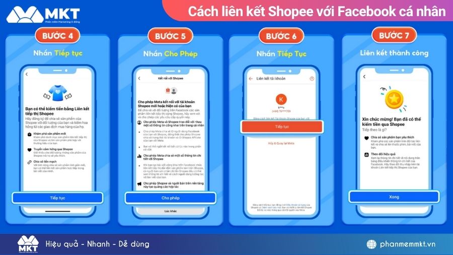 Cách liên kết Shopee với Facebook