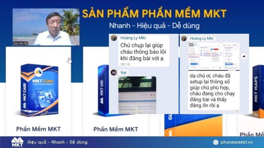 Ông Hải bày tỏ sự hài lòng về đội ngũ chăm sóc khách hàng của MKT