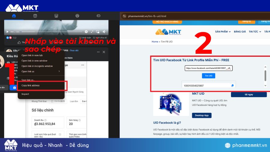 Hướng dẫn lấy UID Facebook 