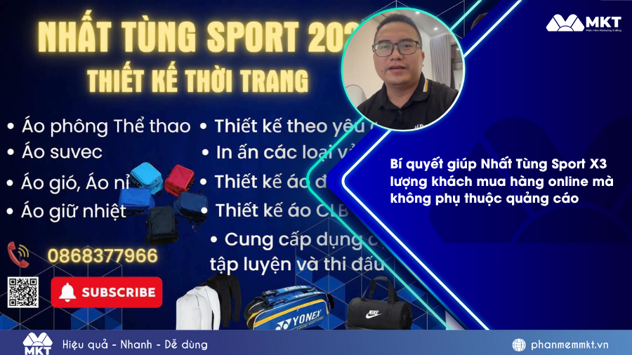 Bí quyết giúp Nhất Tùng Sport X3 lượng khách mua hàng online mà không phụ thuộc quảng cáo 4 Nhất Tùng Sport