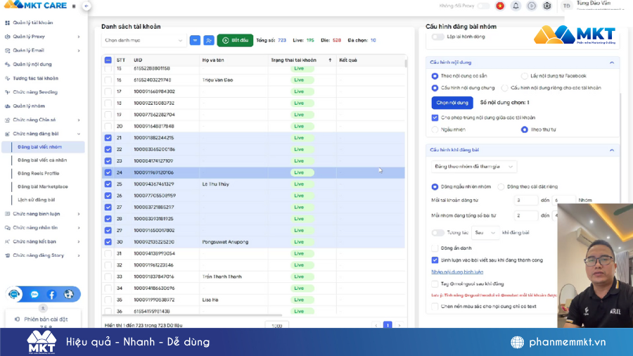 Bí quyết giúp Nhất Tùng Sport X3 lượng khách mua hàng online mà không phụ thuộc quảng cáo 4 Anh Tùng bày tỏ sự hài lòng về hiệu quả phần mềm MKT