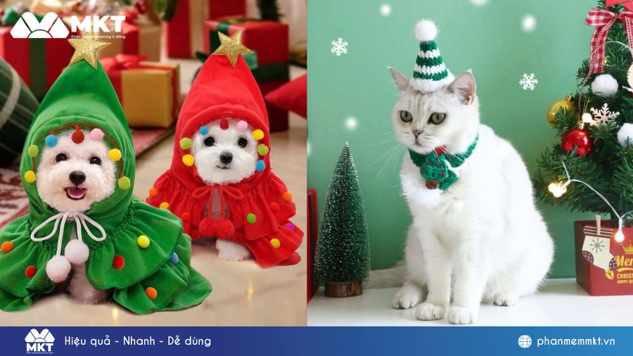 Phụ kiện Noel cho thú cưng Noel bán gì