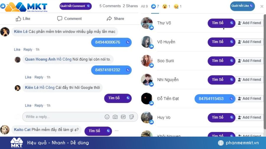 Phần mềm tìm kiếm khách hàng trên Facebook Phần mềm tìm kiếm khách hàng trên Facebook