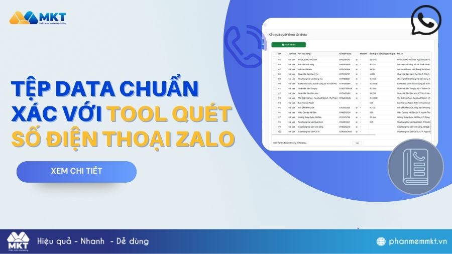 Tool quét số điện thoại Zalo