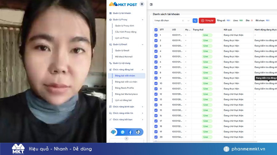 Chị My quyết định dùng MK Post sau khi tìm hiểu về tính năng phần mềm