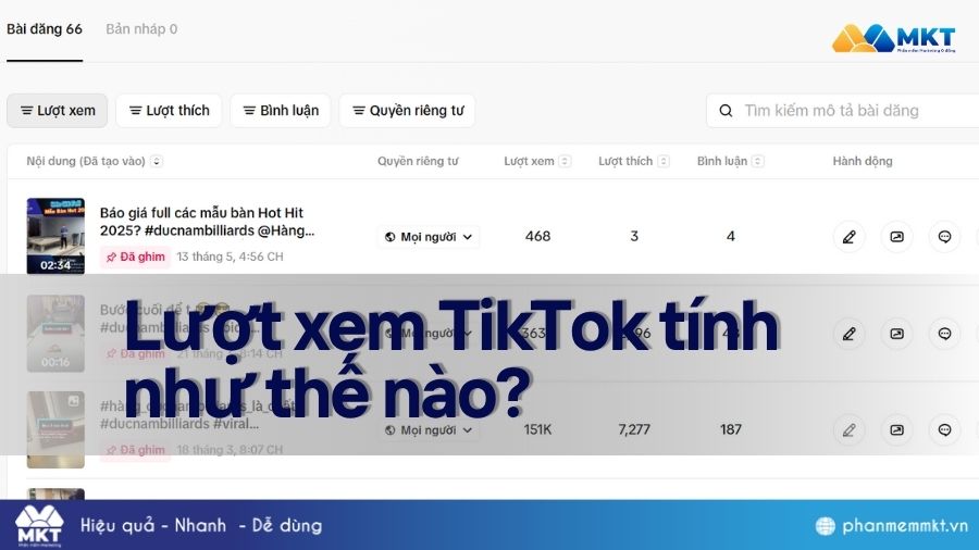 Lượt xem TikTok tính như thế nào?