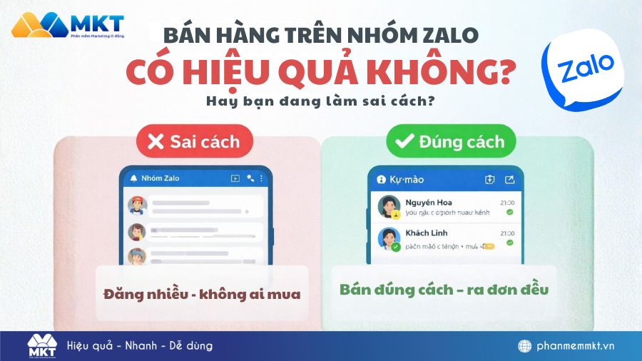 Bán hàng trên nhóm Zalo có hiệu quả không khi mãi không ra đơn? Bán hàng trên nhóm Zalo có hiệu quả không? Góc nhìn thực tế