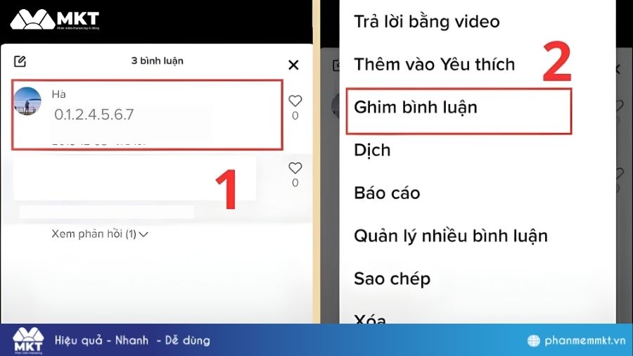 Ghim SDT vào bình luận trên Live Cách ghim SDT vào bình luận trên Live