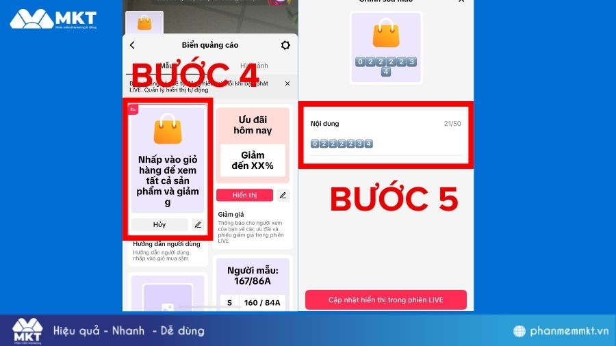 Ghim SDT trên live TikTok bằng TikTok Shop Ghim SDT bằng tính năng "Giới thiệu sản phẩm"