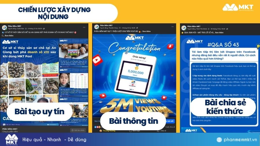 Xây dựng đa dạng nội dung trên Facebook Viết nội dung để khách chủ động inbox