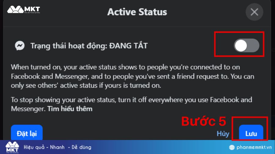 Tắt trạng thái online trên Facebook trên máy tính Hướng dẫn tắt trạng thái online trên Facebook trên máy tính