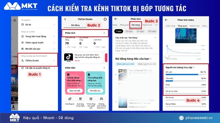 Tiktok bóp tương tác trong bao lâu? 7 Cách hết bị flop trên TikTok 4 Cách kiểm tra kênh TikTok bị bóp tương tác