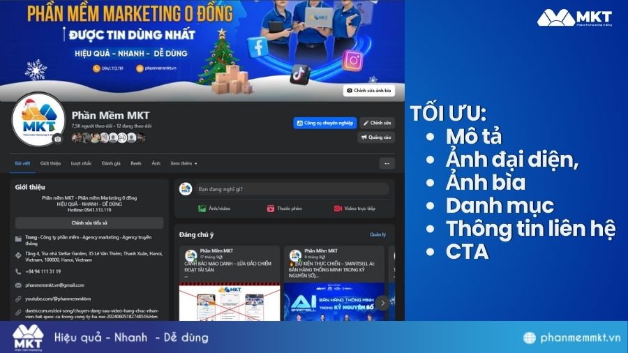 Tối ưu Fanpage Facebook Xây dựng và tối ưu Fanpage Facebook