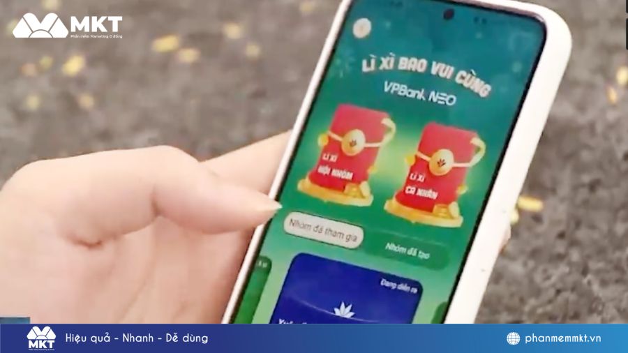 Giveaway lì xì online Marketing Tết