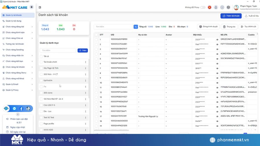 Quản lý tài khoản tối ưu Quản lý tài khoản tối ưu