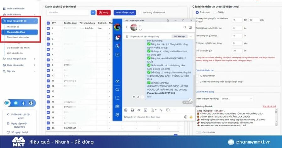 Phần mềm nhắn tin Zalo tự động uy tín - ZMarketing PC 2 Phần mềm nhắn tin Zalo tự động