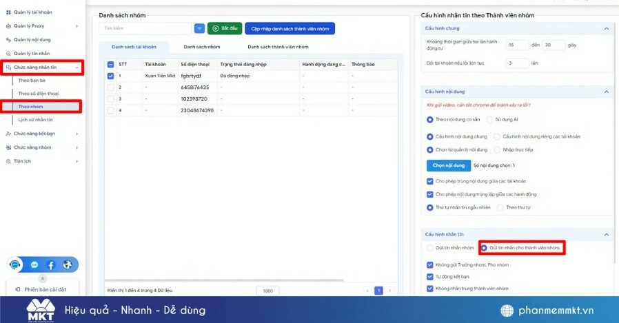 Phần mềm nhắn tin Zalo tự động uy tín - ZMarketing PC 3 Phần mềm nhắn tin Zalo tự động