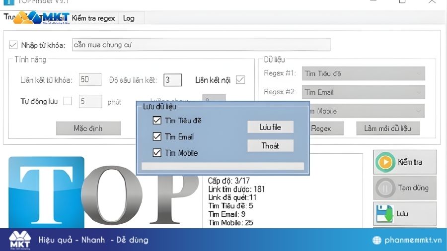 Top Finder Phần mềm lấy mail Top Finder