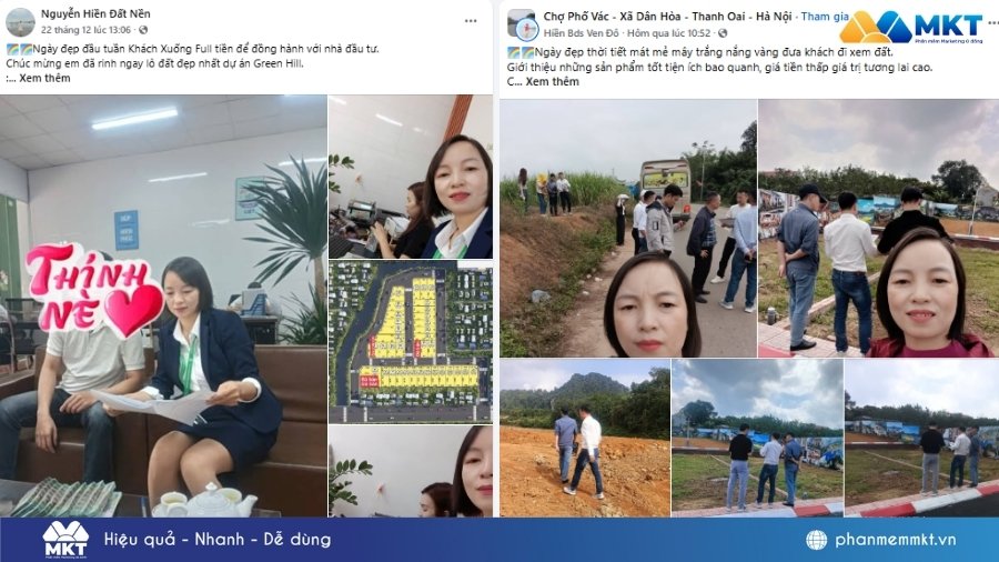 Tối ưu hiệu quả sale BĐS bằng MKT Care: Trải nghiệm của chị Hiền BĐS Ven đô 2 Chị Hiền dùng MKT Care đăng bài tự động lên trang cá nhân và hội nhóm