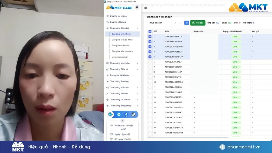 Tối ưu hiệu quả sale BĐS bằng MKT Care: Trải nghiệm của chị Hiền BĐS Ven đô 3 Chị Hiền bày tỏ sự hài lòng với hiệu quả của phần mềm đăng bài tự động