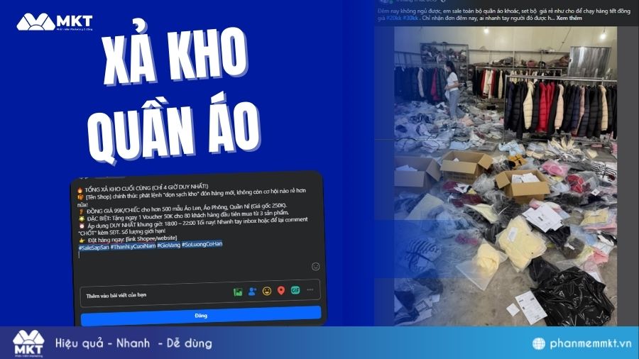 TOP 101+ STT xả kho quần áo ấn tượng và thu hút nhất 5 Mẫu content xả hàng quần áo
