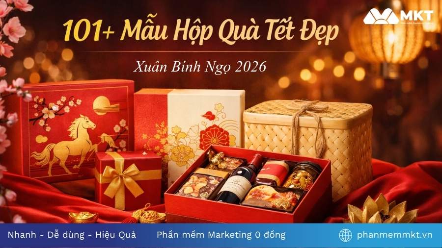 101+ Mẫu hộp quà Tết đẹp được ưa chuộng nhất Xuân Bính Ngọ 2026 1 Mẫu hộp quà Tết đẹp