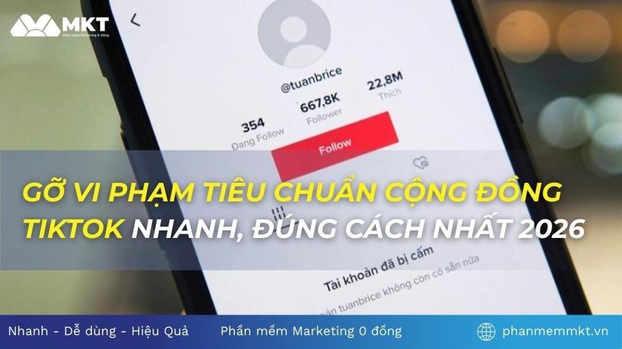 Gỡ vi phạm tiêu chuẩn cộng đồng TikTok nhanh, đúng cách nhất 2026 5 Gỡ vi phạm tiêu chuẩn cộng đồng TikTok