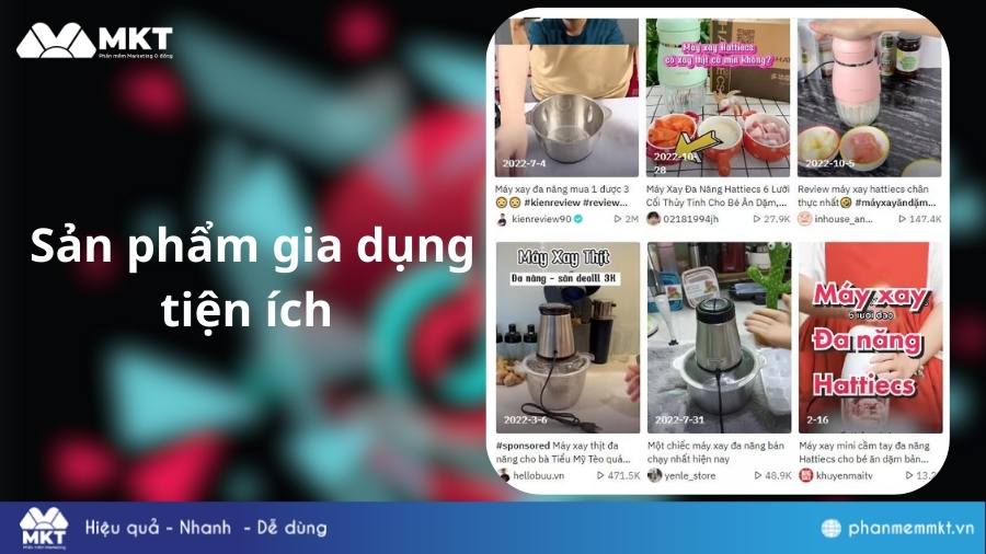 Nhóm sản phẩm gia dụng tiện ích Cách chọn sản phẩm làm Affiliate TikTok