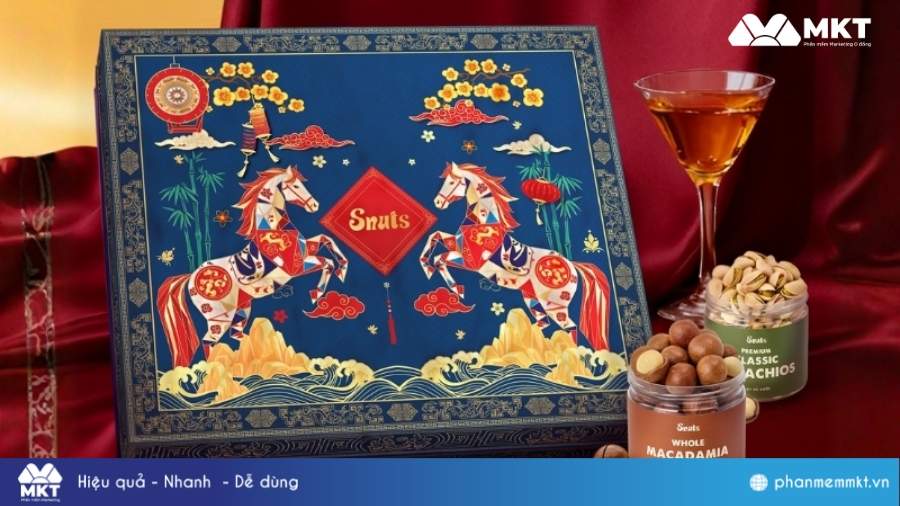 Mẫu hộp quà Xuân Bính Ngọ Mẫu hộp quà Tết đẹp