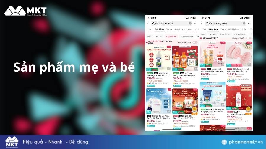 Nhóm sản phẩm cho mẹ và bé Cách chọn sản phẩm làm Affiliate TikTok