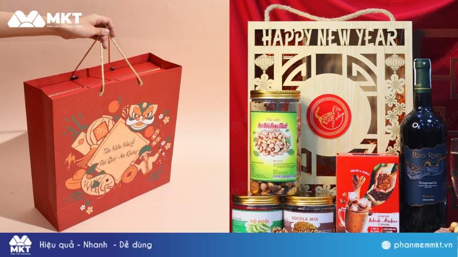 Hộp quà Tết truyền thống Mẫu hộp quà Tết đẹp
