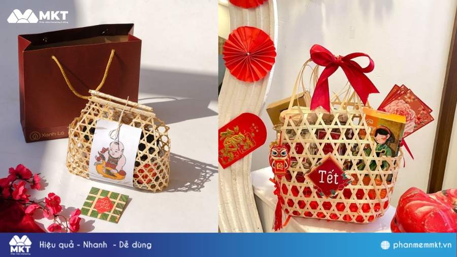 Hộp quà Tết thân thiện môi trường Mẫu hộp quà Tết đẹp