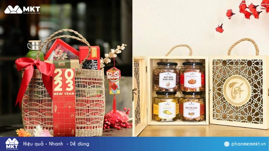 Hộp quà Tết thân thiện môi trường Mẫu hộp quà Tết đẹp