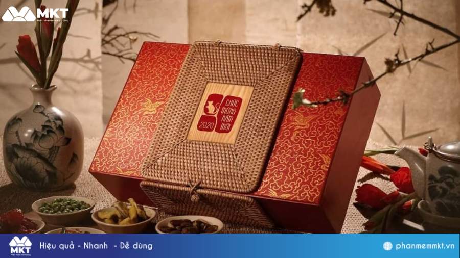 Hộp quà Tết cho sếp nữ Mẫu hộp quà Tết đẹp