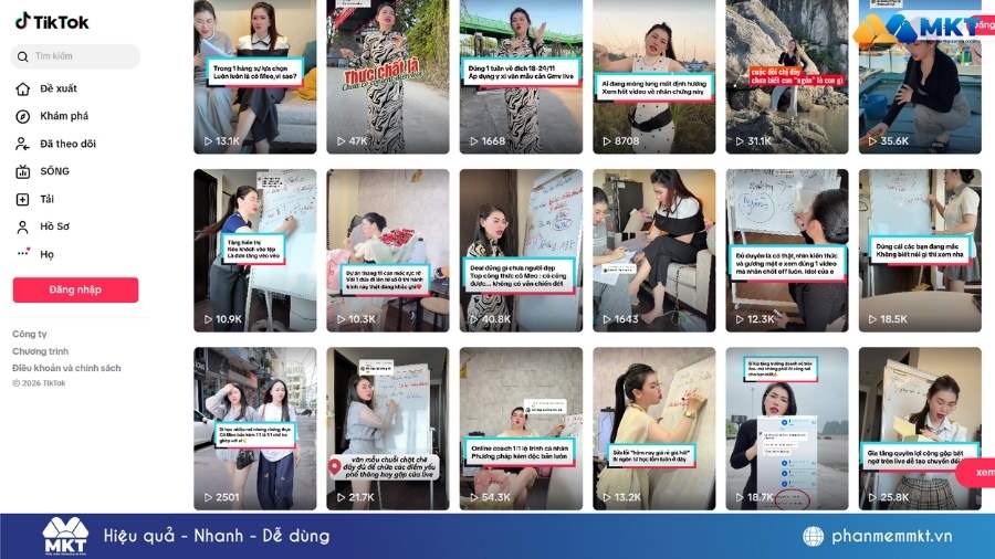 Anh Toàn bày tỏ sự hài lòng đối với hiệu quả của phần mềm MKT Tikpro Kênh TikTok Cô Meo Văn Mẫu tăng hàng nghìn mắt xem