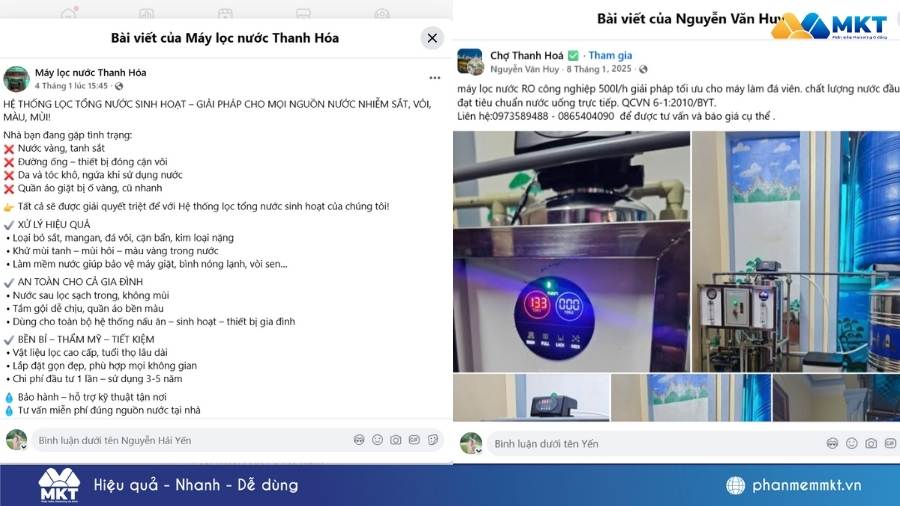 Cửa hàng Máy lọc nước Thanh Hóa tiếp cận hàng trăm khách hàng online mỗi ngày Cửa hàng Máy lọc nước Thanh Hóa