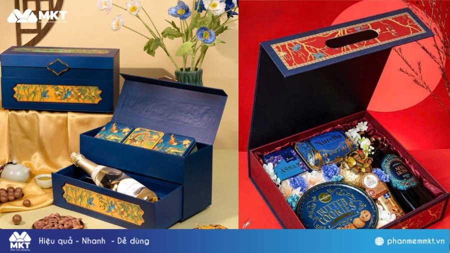 Hộp quà Tết dành tặng khách hàng doanh nghiệp Mẫu hộp quà Tết đẹp