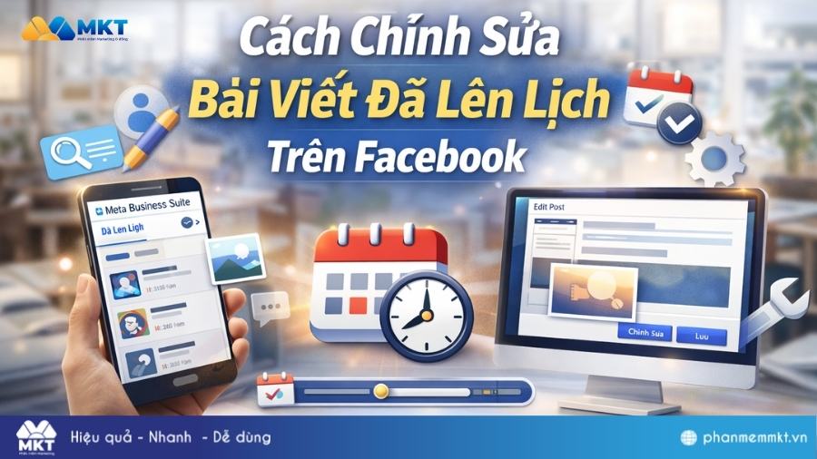 Cách chỉnh sửa bài viết đã lên lịch trên Facebook nhanh nhất 2026 1 Chỉnh sửa bài viết đã lên lịch trên Facebook