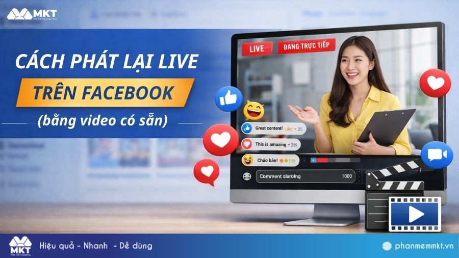 Chi tiết 2 cách phát lại live trên Facebook bằng video quay sẵn đơn giản 22 Cách phát lại live trên Facebook