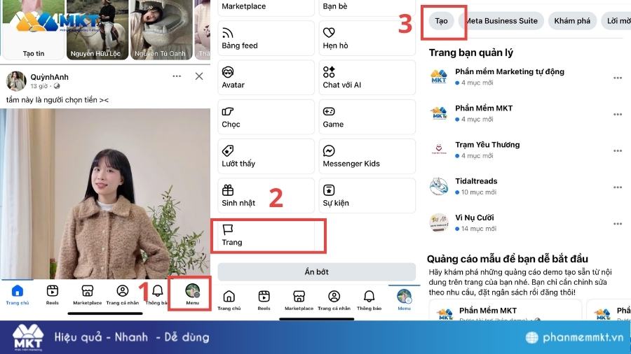 Tạo fanpage bán hàng mới trên điện thoại Cách tạo fanpage bán hàng