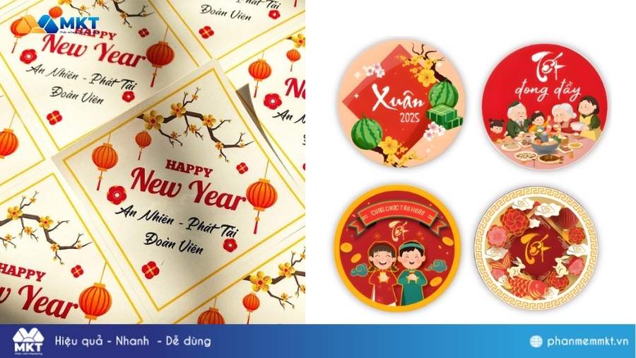 Tem dán quà Tết là gì Tem dán quà Tết