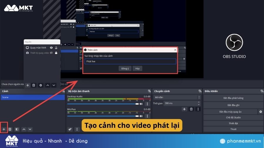 Tạo cảnh cho video phát lại Cách phát lại live trên Facebook