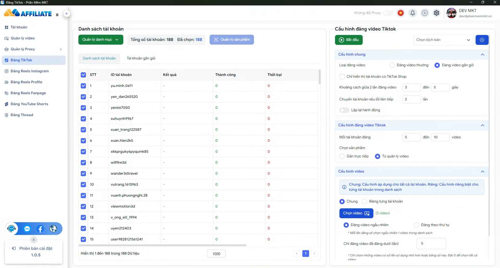 Đăng video affiliate tự động đa nền tảng Phần mềm làm Affiliate đa kênh xây dựng hệ thống bền vững
