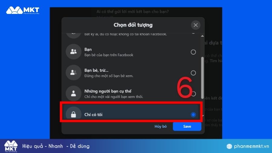 Cách ẩn bạn bè với chế độ mình tôi Ẩn bạn bè với chế độ mình tôi
