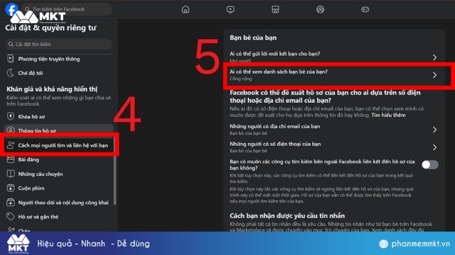 Hướng dẫn ẩn số lượng bạn bè trên Facebook bằng máy tính Ẩn số lượng bạn bè trên Facebook bằng máy tính