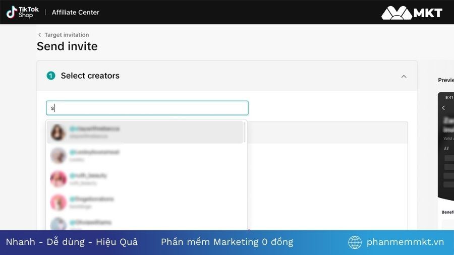 Kết nối với các creators Cách làm tiếp thị liên kết trên TikTok