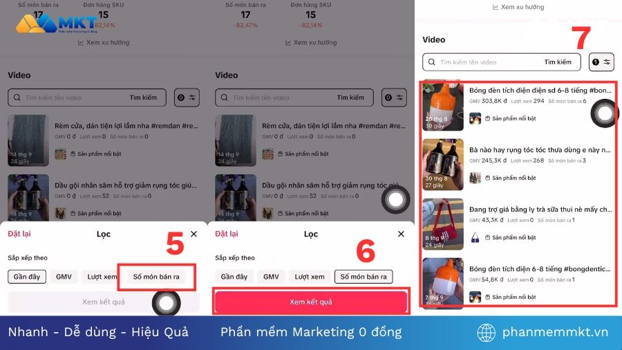 Xem các đơn hàng đã bán Cách làm tiếp thị liên kết trên TikTok