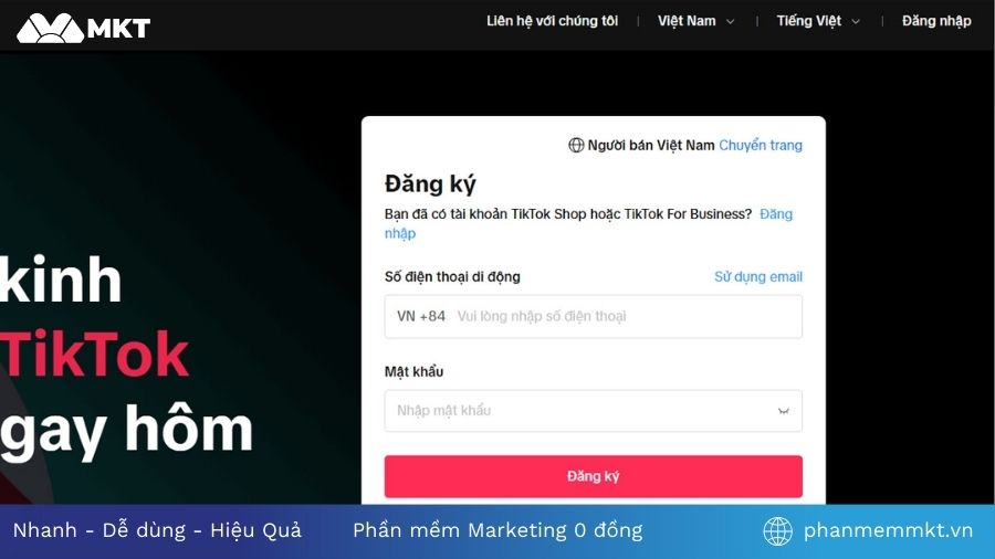 Tạo gian hàng đăng sản phẩm Cách làm tiếp thị liên kết trên TikTok