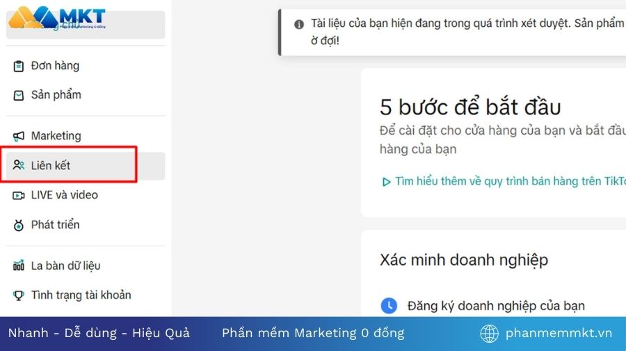 Kích hoạt chương trình Affiliate cho sản phẩm Cách làm tiếp thị liên kết trên TikTok